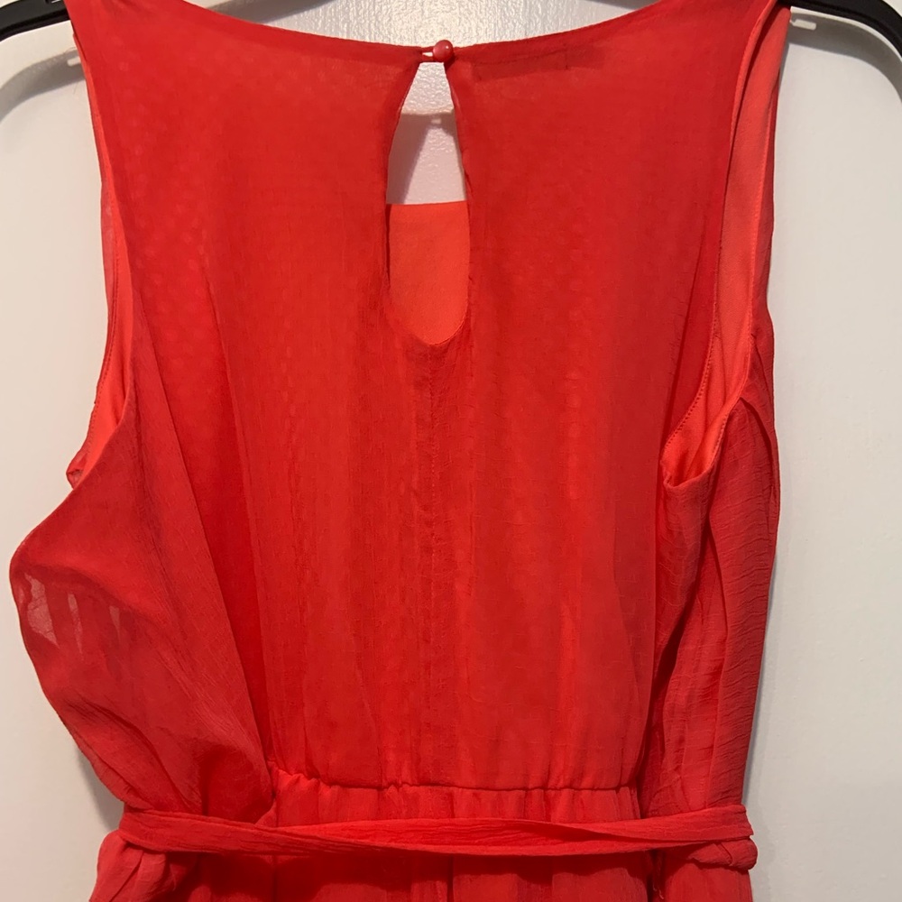 Maurices Vibrant Coral Midi Dress Plus 1X (Size 16) - Picture 2 of 6
